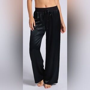 PJ Harlow Jolie Silk / Satin Pants Size Medium Color Black EUC